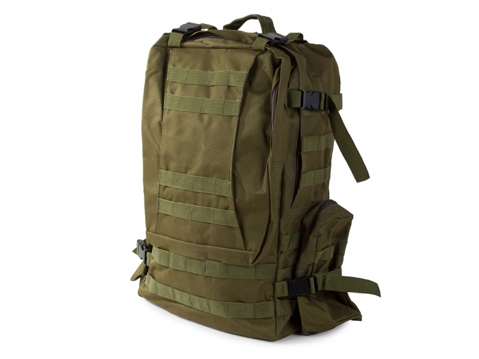 Rucsac tactic militar, Cracos®, dimensiuni 50x55x20cm, 45L, verde, ideal pentru drumetii, activitati in natura sau expeditii [10]