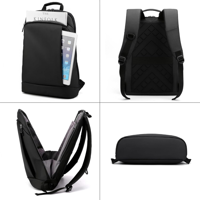 Rucsac Ultraslim Laptop Cracos Negru 40x29x10 cm 24L Rezistent la Apă [6]