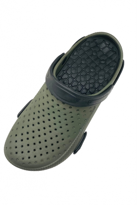 Saboti de gradina pentru barbati, din material EVA, verde inchis, marime 40, cu gauri pentru circulatia aerului, foarte usori, 26 centimetri [4]