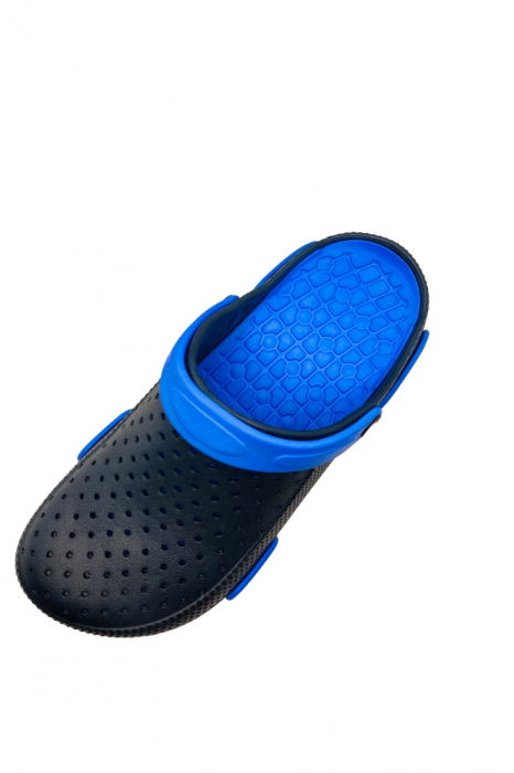 Saboti de gradina pentru bărbați, din material EVA, negru/albastru, marime 45, cu gauri pentru circulatia aerului, foarte usori, 28.5 centimetri [7]