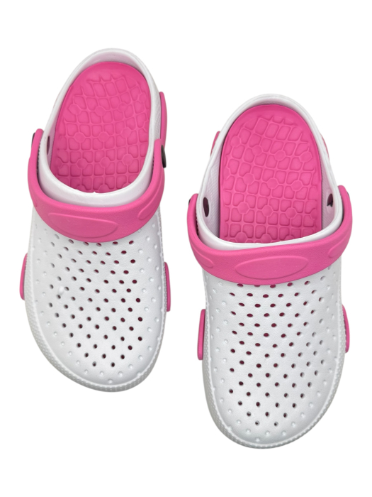 Saboti dama EVA alb/roz Tecos comozi si usori cu ventilatie pentru gradina si uz zilnic [6]