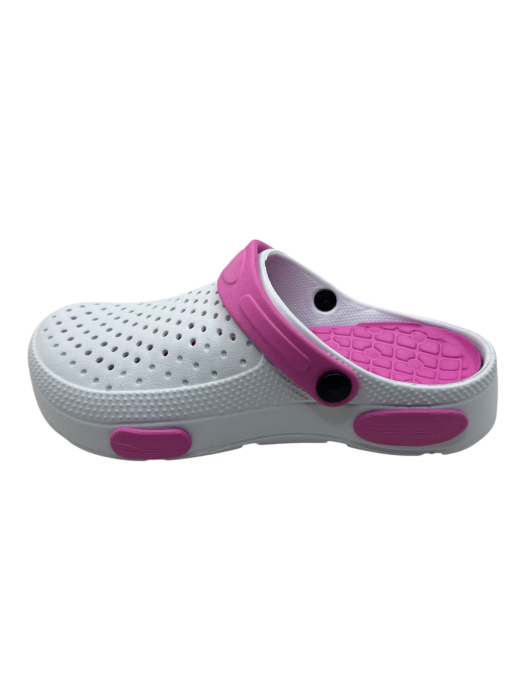 Saboti dama EVA alb/roz Tecos comozi si usori cu ventilatie pentru gradina si uz zilnic [2]