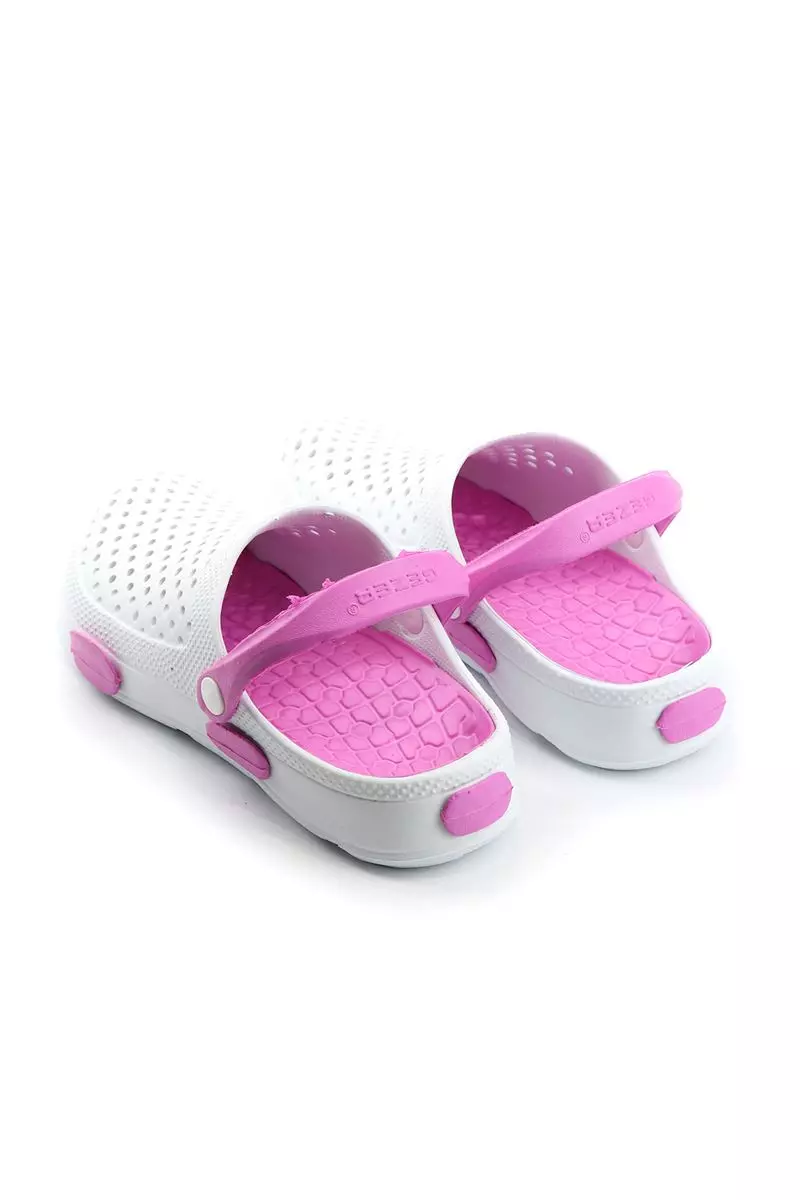 Saboti de gradina pentru dama din material EVA, alb cu roz, marime 36, cu gauri pentru circulatia aerului, foarte usori, 23.5 centimetri [3]