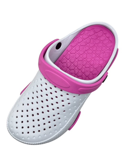 Saboti dama EVA alb/roz Tecos comozi si usori cu ventilatie pentru gradina si uz zilnic [4]