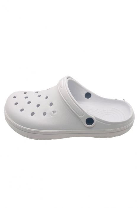 Saboti de gradina sau medicali pentru dama, Tecos, din material EVA, alb, marime 36, cu gauri pentru circulatia aerului, foarte usori, 22.5 centimetri [6]