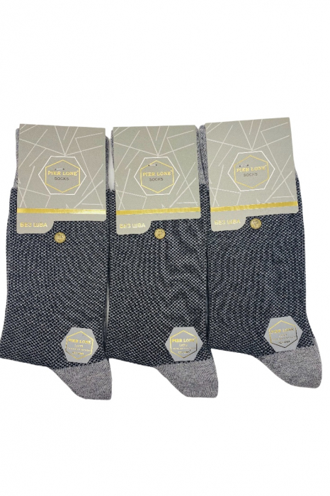 Set 6 perechi sosete din bumbac pentru barbati, gri si verde inchis, marimi 41-44 [3]