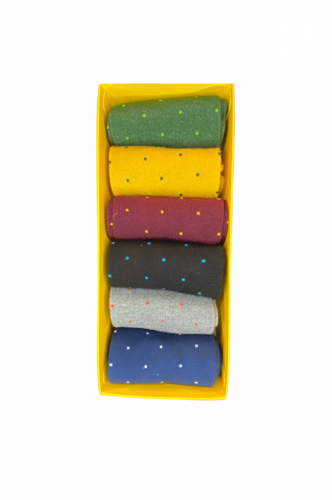 Set 6 perechi sosete din bumbac pentru barbati, multicolore, marimi 41-44 [5]