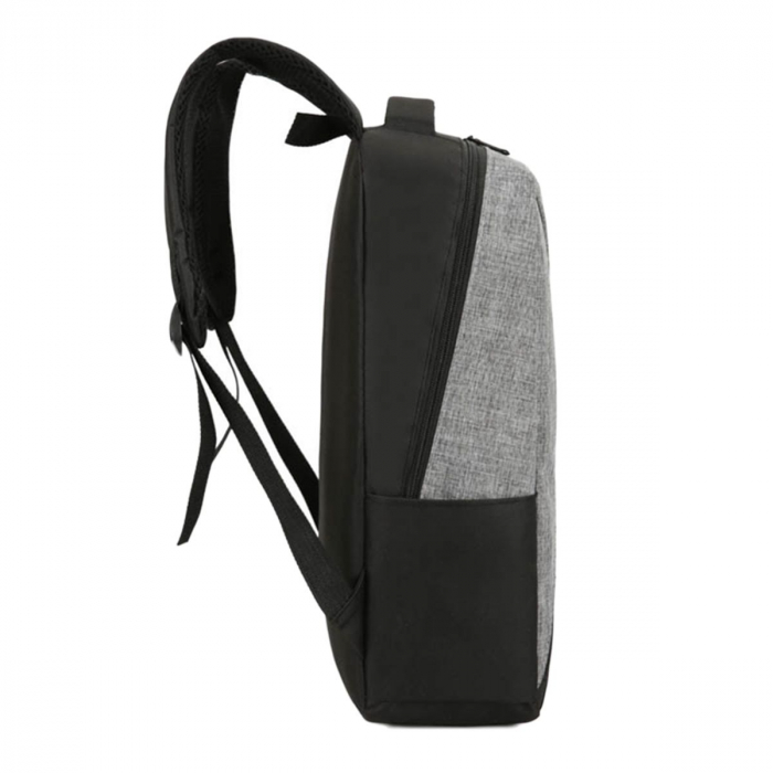 Set calatorie, rucsac, geanta si plic pentru adulti, 3 in 1, cablu USB, rezistent la apa, 2 culori, gri si negru [3]