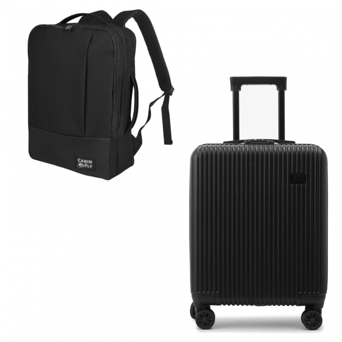 Set Călătorie CabinFly Troller + Rucsac Negru pentru Lufthansa [1]