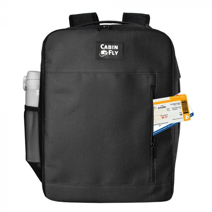 Set CabinFly Ryanair Priority – Troller și Rucsac Negru 55x40x20 + 40x30x20 [2]