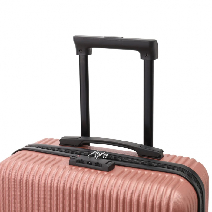 Set Călătorie CabinFly pentru Ryanair Priority – Troler roz & Rucsac bej [5]