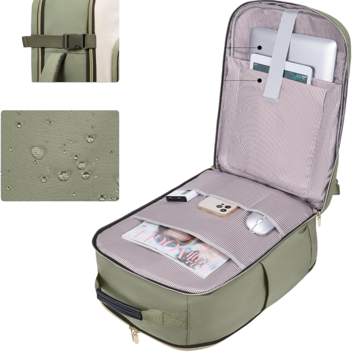 Rucsac de călătorie multifuncțional Cracos verde – organizare bagaje & sac pentru încălțăminte [4]