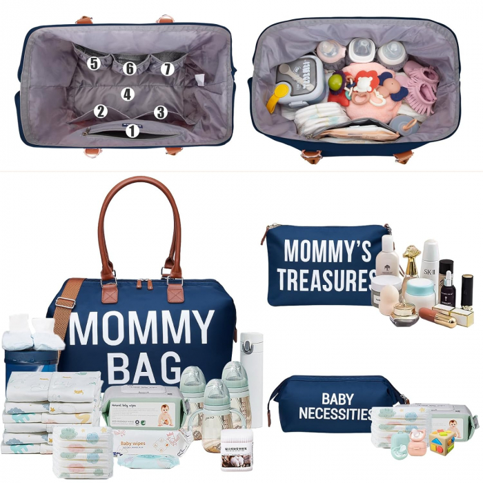 Set de voiaj Mommy Bag Cracos 3 Genti – Rezistent la Apă & Multifuncțional [3]