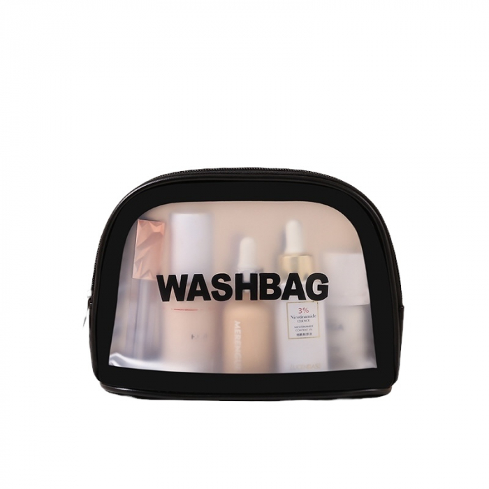 Set genti de voiaj pentru cosmetice, Tecos®, 6 dimensiuni diferite, impermeabile, negru [8]