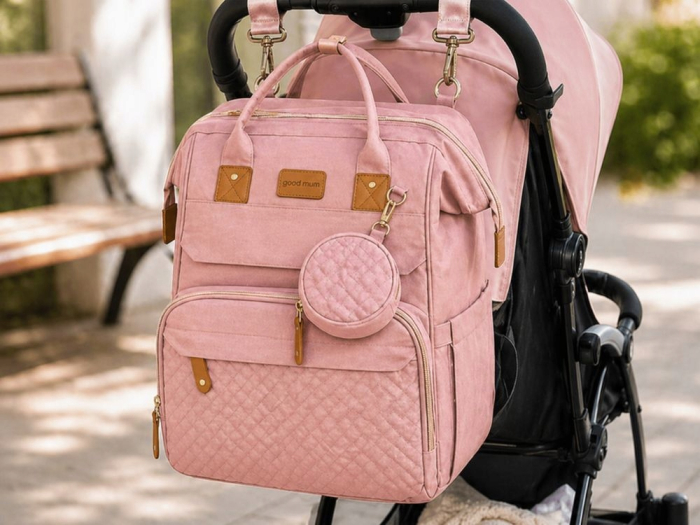 Set mamă și bebe Cracos MommyBag cu pătuț pliabil și gentuțe organizatoare impermeabile [8]
