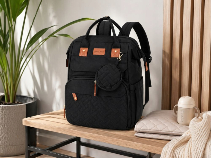 Set mamă și bebe Cracos MommyBag cu pătuț pliabil și gentuțe organizatoare impermeabile [10]