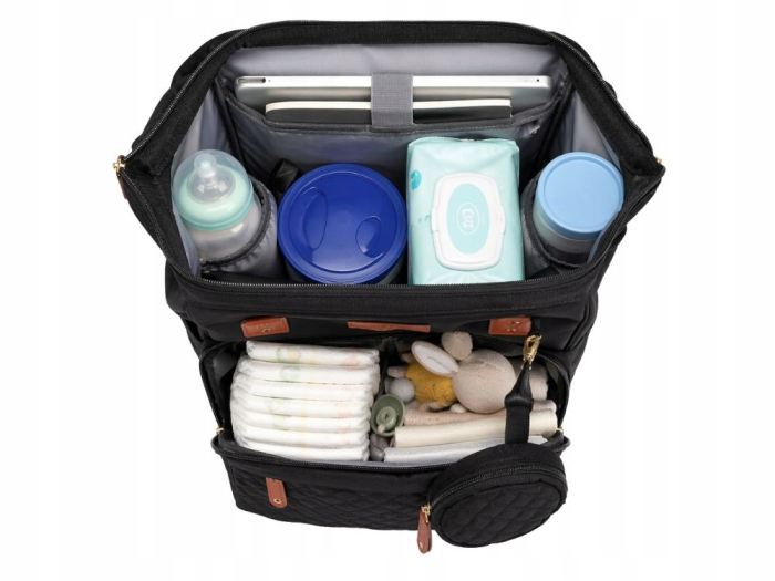 Set mamă și bebe Cracos MommyBag cu pătuț pliabil și gentuțe organizatoare impermeabile [7]