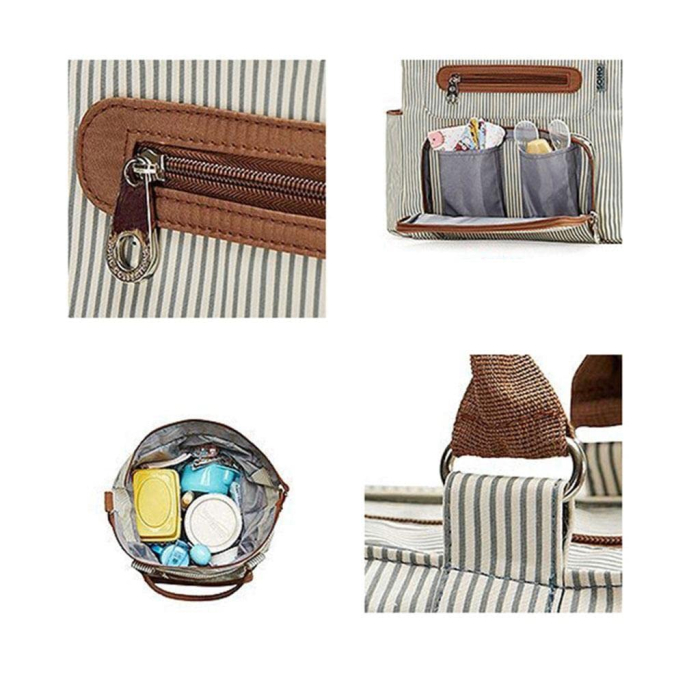 Set maternitate Cracos maro – geantă pentru mamă și bebeluș cu 6 accesorii [4]