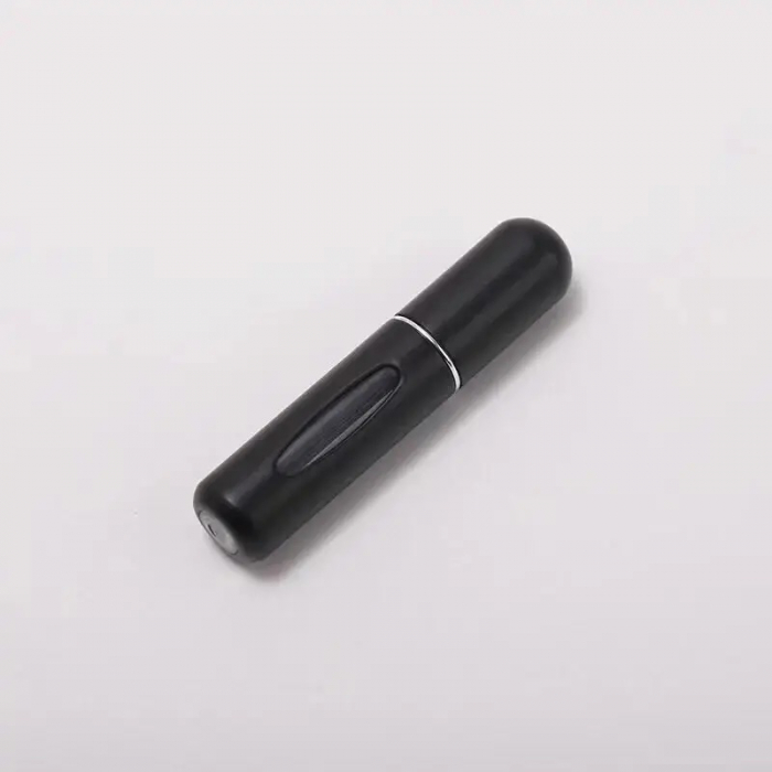 Set recipiente de parfumuri pentru calatorie, Tecos, 2 recipiente, culoare negru/argintiu, 5ml [5]
