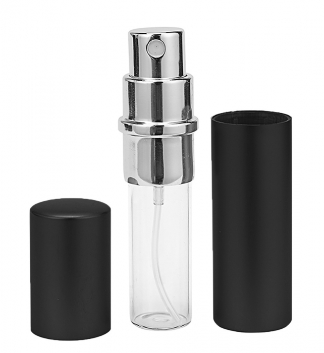 Set recipiente parfumuri pentru calatorie, Tecos®, reincarcabil, culoare negru, 10ml, ideal pentru travel sau decantare [3]