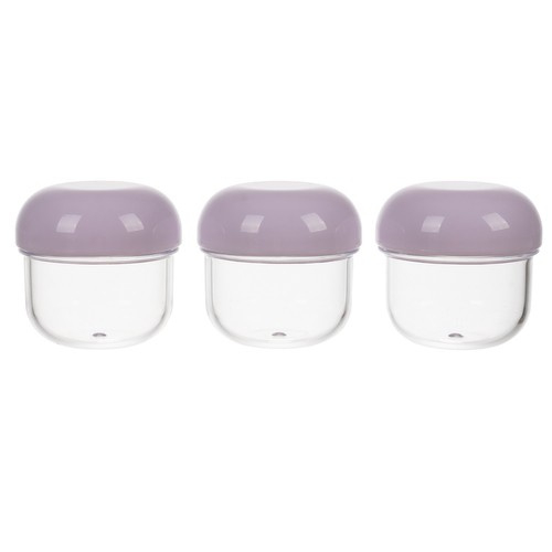 Set recipiente pentru cosmetice, Tecos, material plastic, albastru, 10 piese, ideale pentru trusa de calatorii [10]