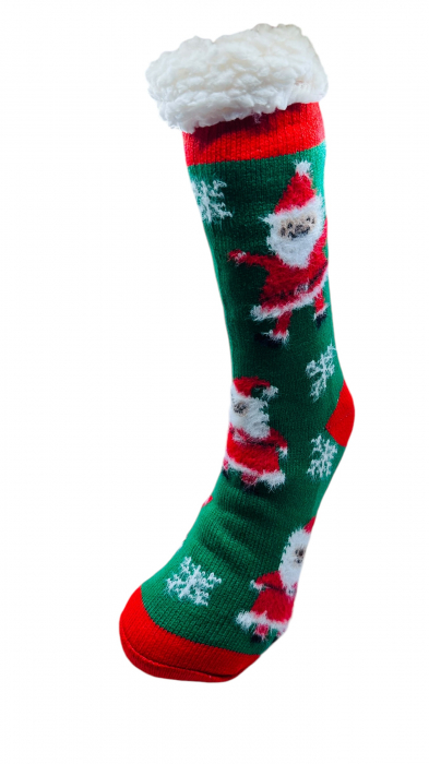 Set sosete termice de barbati, cu design de sarbatori, Tecos®, marime 40-46, ambalate in cutie cadou, ideale pentru Sarbatorile de iarna, 2 perechi [3]