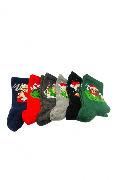 Sosete cu motive de Craciun pentru femei, multicolor, marimi 36-40, 6 perechi [6]