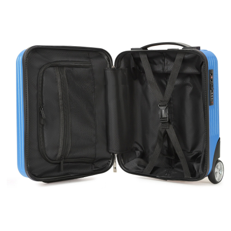 Bagaj de cabina CabinFly Cruisair, 40x30x20 cm, ideal bagaj de mana pentru Wizzair sau Ryanair, capacitate 24 litri, ABS, blue sky [4]