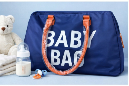 Geantă Baby Bag Cracos albastru – geantă maternitate și bebeluși, spațioasă și impermeabilă [1]