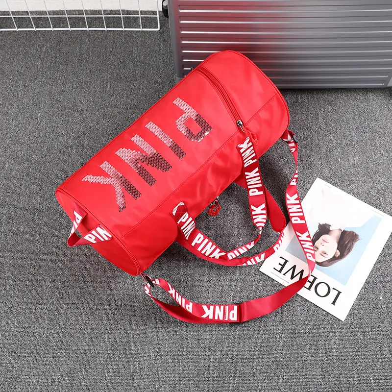 Geanta de sala sau calatorie, Cracos®, dimensiuni 50x31x20 centimetri, compartiment pentru incaltaminte sau lucruri umede, impermeabila, ideala pentru activitati sportive, rosu [4]