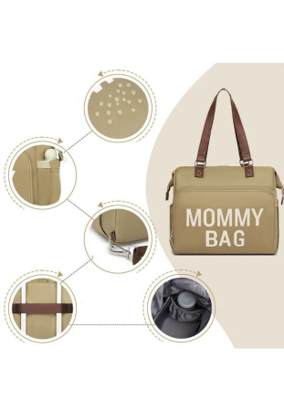 Geantă de voiaj tip rucsac Mommy Bag Cracos – Model Multifuncțional, 40x38x18 cm, Maro [6]