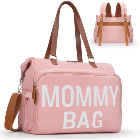 Accesorii calatorie - Geanta de voiaj tip rucsac Mommy Bag, Cracos®, model special conceput si adaptat pentru mamici si bebelusi, material rezistent la apa, buzunare termice si cu protectie, multifunctionala, 40x38x18 cm,