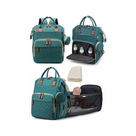 Geantă de voiaj tip rucsac Mommy Bag Cracos 42x30x18 cm – rucsac pentru mamici cu pat de înfășat bebeluși [2]