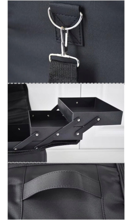 Trusă profesională de cosmetice negru cu sertare extensibile și compartimente – organizator make-up [3]