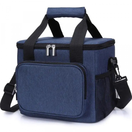 Genti termice - Geanta termoizolanta pentru picnic sau camping, Tecos, 15L, dimensiuni 30 x 22 x 21 cm, albastru