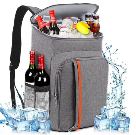 Geantă termoizolantă tip rucsac Tecos 18L – Ideală pentru Picnic & Camping, gri [4]