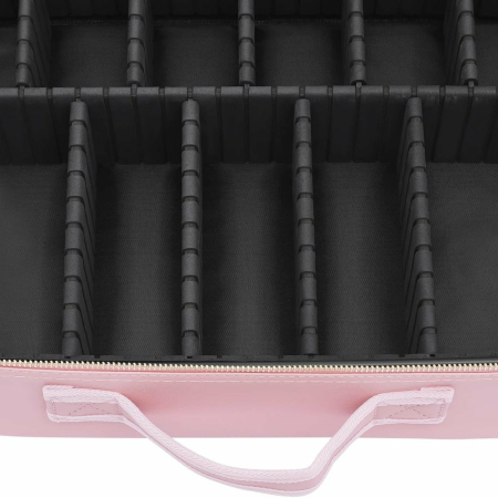 geanta roz cosmetice voiaj tecos 40x29x13 cm 12 compartimente [3]