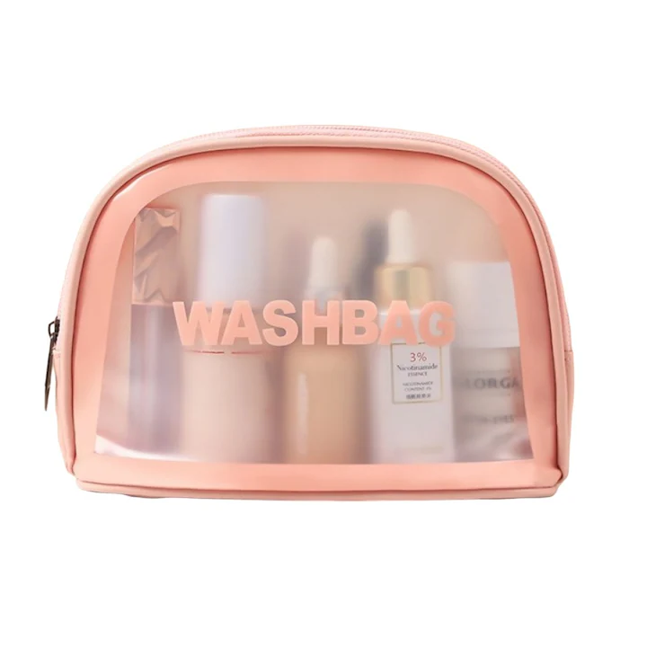 Geanta voiaj pentru cosmetice, Tecos®, dimensiuni 20x8.5x14.5 cm, impermeabila, roz [1]