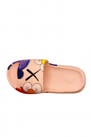 Papuci comozi de plaja sau piscina, model grafitti, roz, mărimea 36-37, 23 centimetri [2]