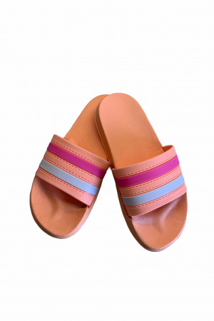 Papuci dama , portocaliu, marime 41, bareta multicolora [0]