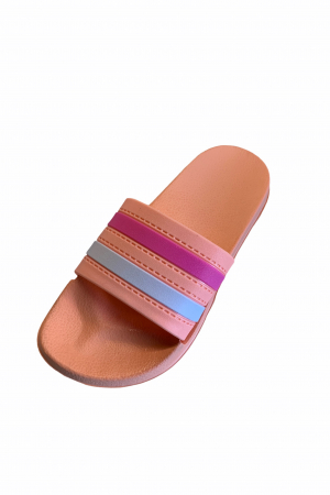 Papuci dama , portocaliu, marime 41, bareta multicolora [4]