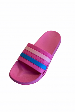 Papuci dama , roz, marime 41, bareta multicolora [4]