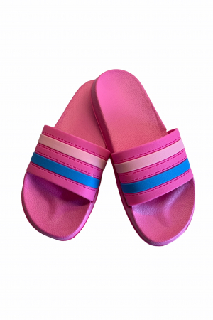 LICHIDARE DE STOC - Papuci dama , roz, marime 41, bareta multicolora
