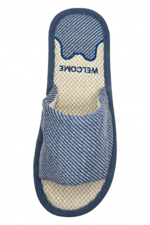 Șlapi de casă unisex din material textil cu design modern [3]