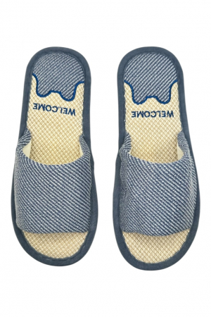 Șlapi de casă unisex din material textil cu design modern [4]
