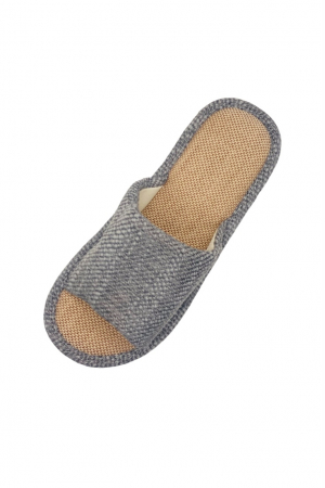 Papuci de casa decupati pentru barbati, TECOS, albastri, marime 40-41, 27 centimetri, talpa moale [5]