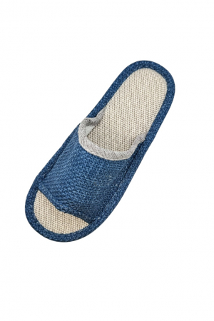 Papuci de casa decupati pentru barbati, Tecos®, marime 40-41, albastru, talpa foarte comoda, 27 centimetri [3]