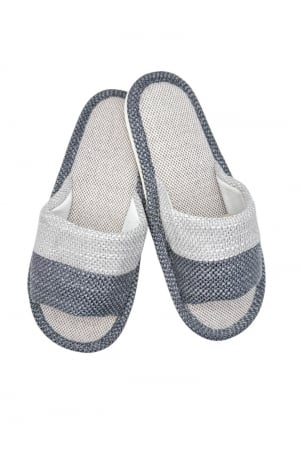 Papuci de casa decupati pentru barbati, Tecos®, marime 40-41, gri inchis, talpa foarte comoda, 27 centimetri [0]