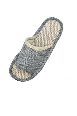 Papuci de casa decupati pentru barbati, Tecos®, marime 40-41, gri, talpa foarte comoda, 27 centimetri [3]