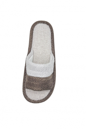 Papuci de casa decupati pentru barbati, Tecos®, marime 40-41, maro inchis, talpa foarte comoda, 27 centimetri [5]